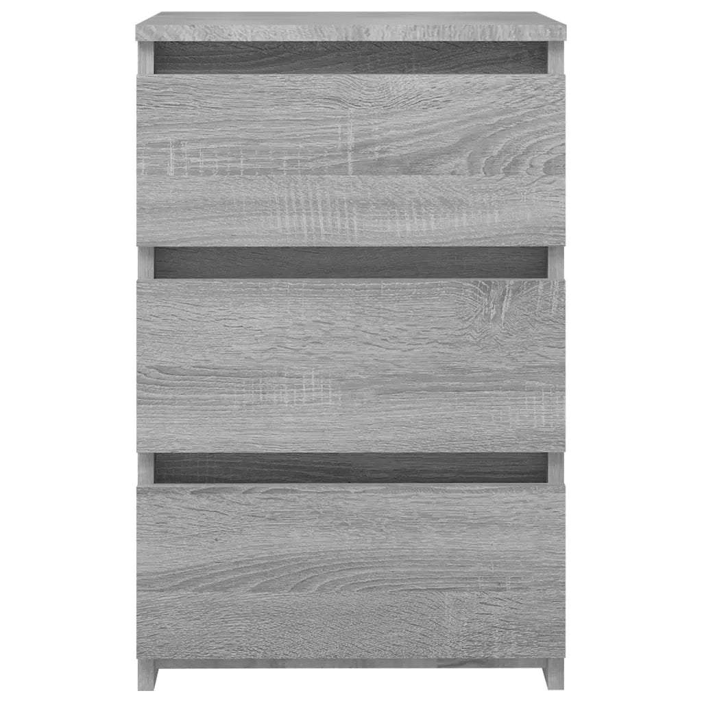 Comodino Grigio Sonoma 40x35x62,5 cm in Legno Multistrato 815173