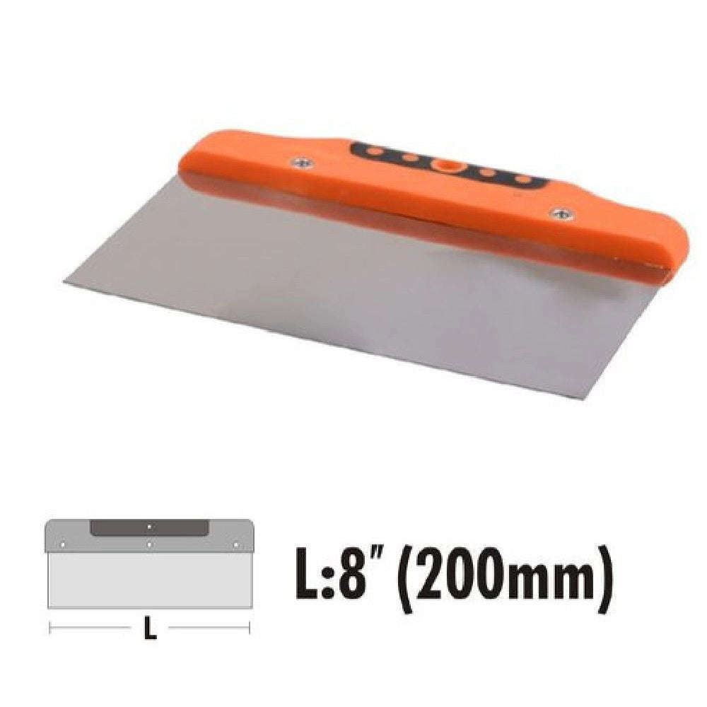 Trade Shop - Raschietto Spatola In Acciaio Con Impugnatura Bicolore 8″ 200mm Ferramenta 90450 -