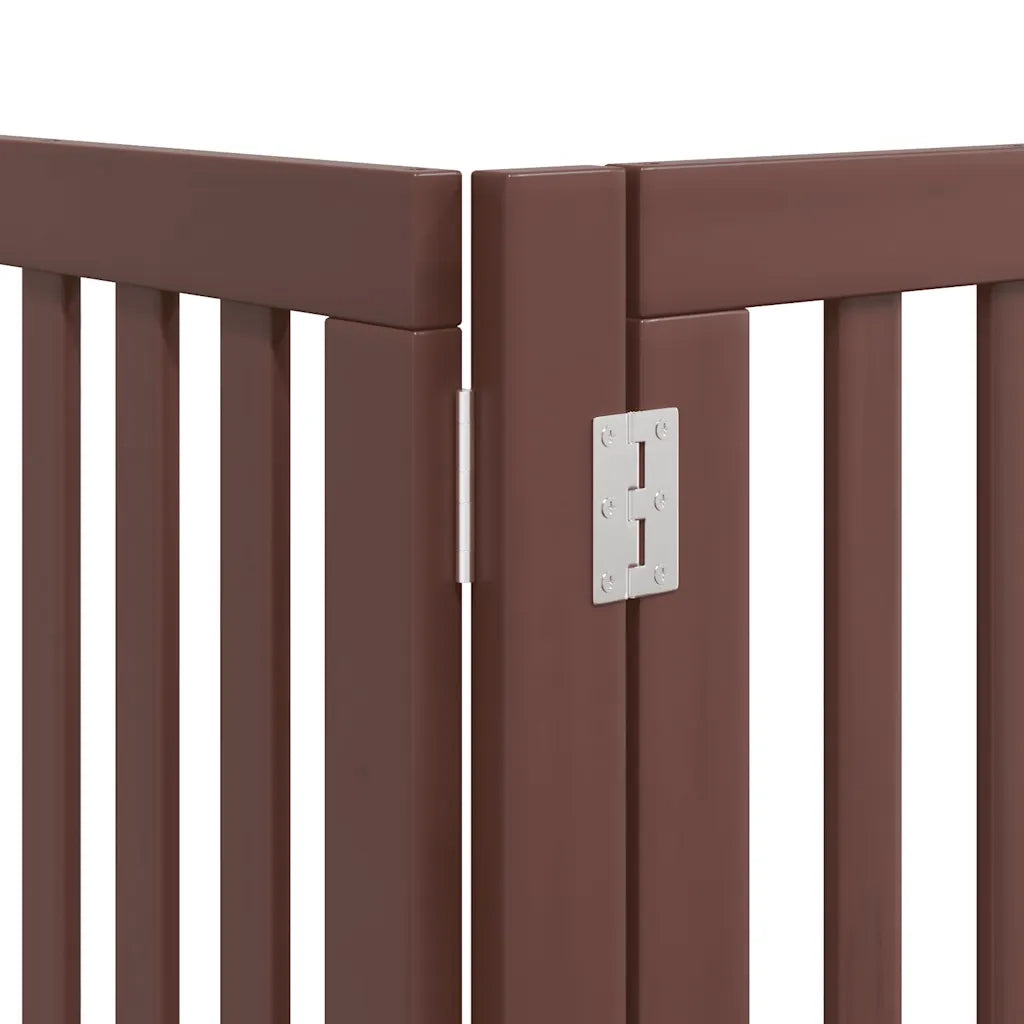 vidaXL Cancello Cani Porta Pieghevole Marrone 12 Pannelli 600cm Pioppo