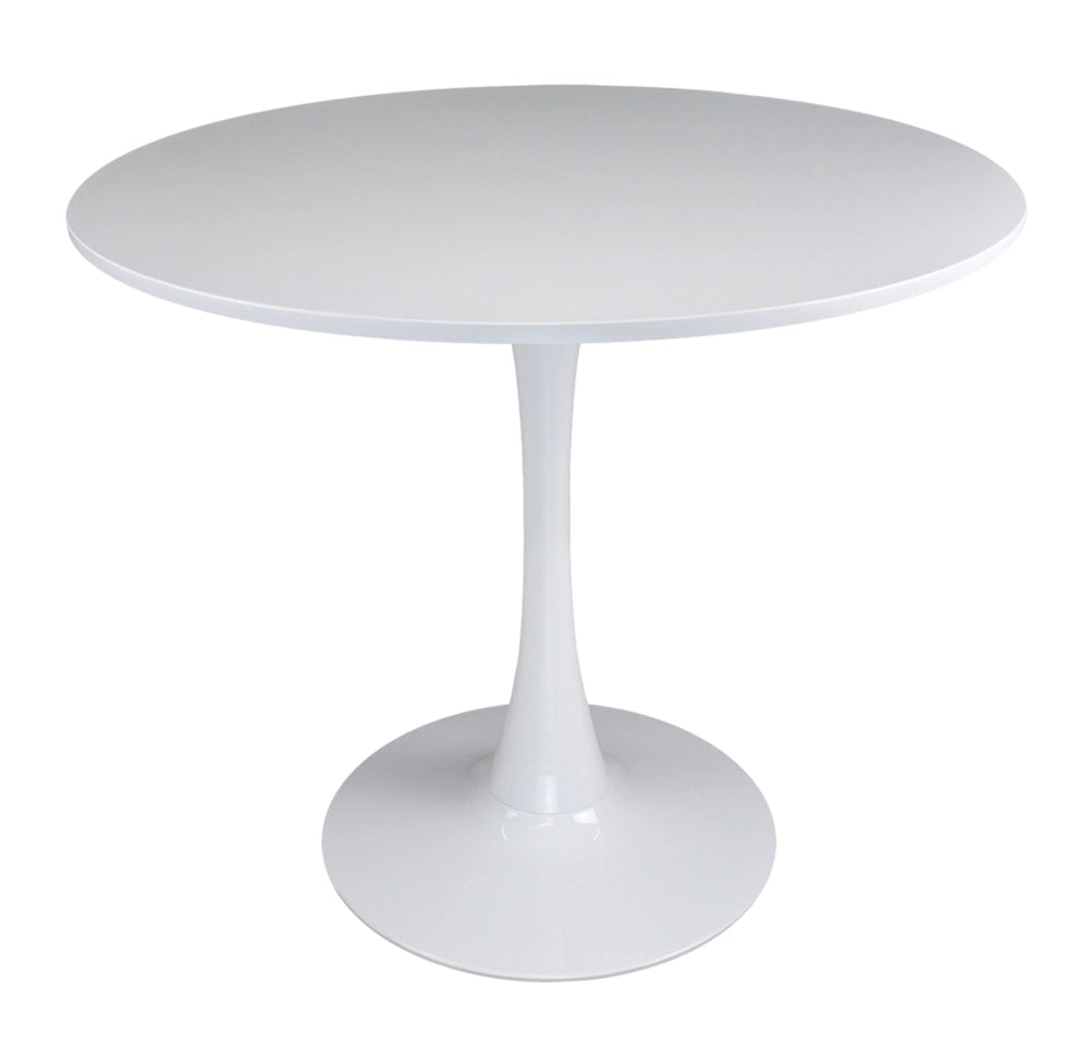 Tavolo rotondo Ø100 cm, tavolo da pranzo tondo bianco - Omar - TR08-10OMPM