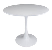 Tavolo rotondo Ø100 cm, tavolo da pranzo tondo bianco - Omar - TR08-10OMPM