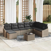 Set Divano da Giardino 8 pcs Grigio chiaro polyrattan 3355518