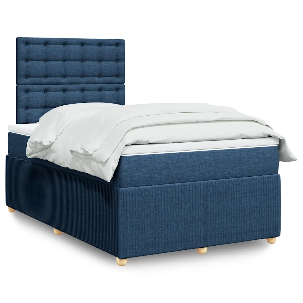 Giroletto a Molle con Materasso Blu 120x190 cm in Tessuto 3294315
