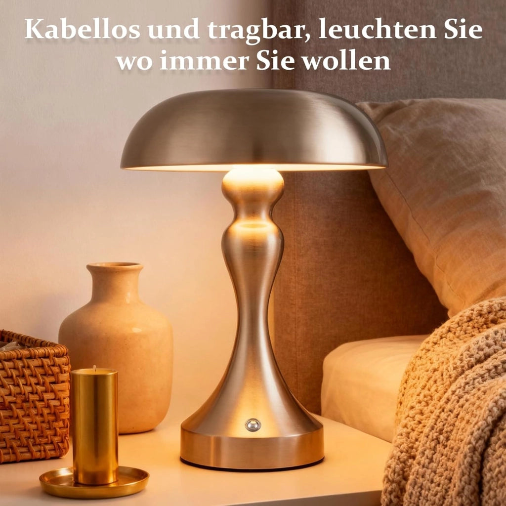 ZMH Lampada da tavolo LED wireless touch dimmerabile retrò vintage per comodino camera letto