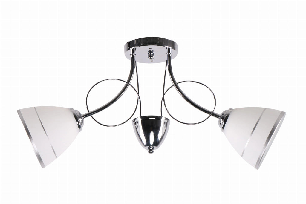Plafoniera Candellux Elotte 2xE27 40W bianco/cromo