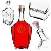 Bottiglie di vetro KADAX da 500 ml (0,5 l) per vino, liquori, moonshine, whisky, 50 pezzi con tappo di sughero