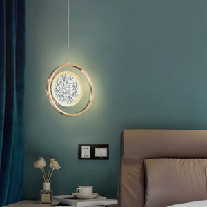 Lampadario A Sospensione In Cristallo Lhj106-1cp Light Rose Gold