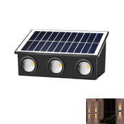 APPLIQUE LAMPADA 6 LED MURO PARETE SOLARE IP65 BIANCO CALDO GIARDINO TE-B0575*