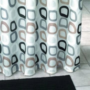 Trade Shop - Tenda Doccia Vasca Bianca In Poliestere 180 X 200cm Tendina Bagno Con Ganci -