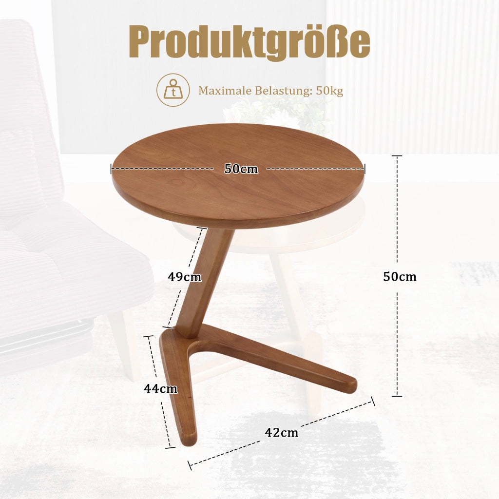 Tavolino Rotondo in Legno Massello per Salotto ¨C MINIMAL ¨C Design Moderno