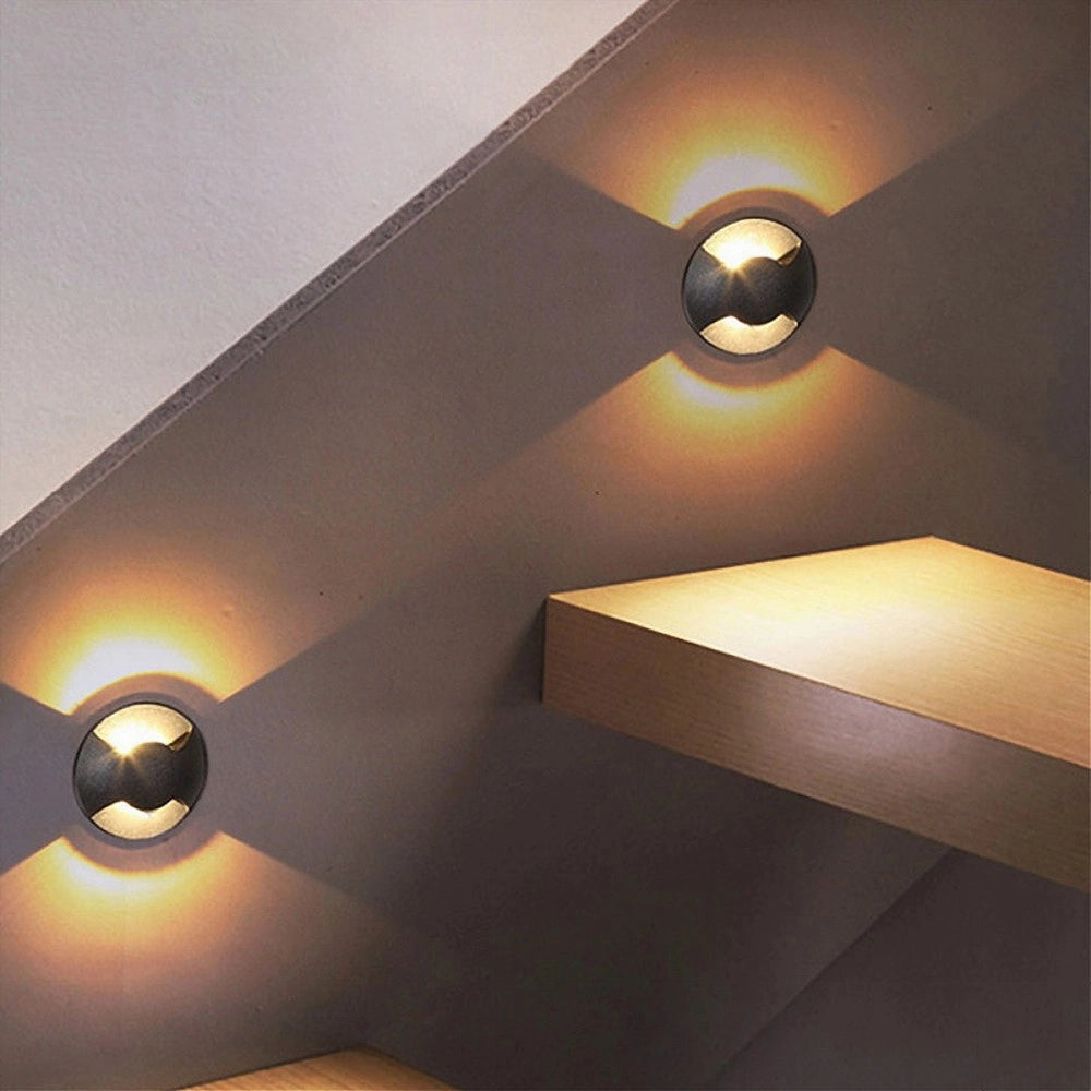 Trade Shop - Faretto Calpestabile Led 1w 2 Fasci Luce Lampada Segnapassi Per Esterno Ip67 322 - -bianco Naturale      -