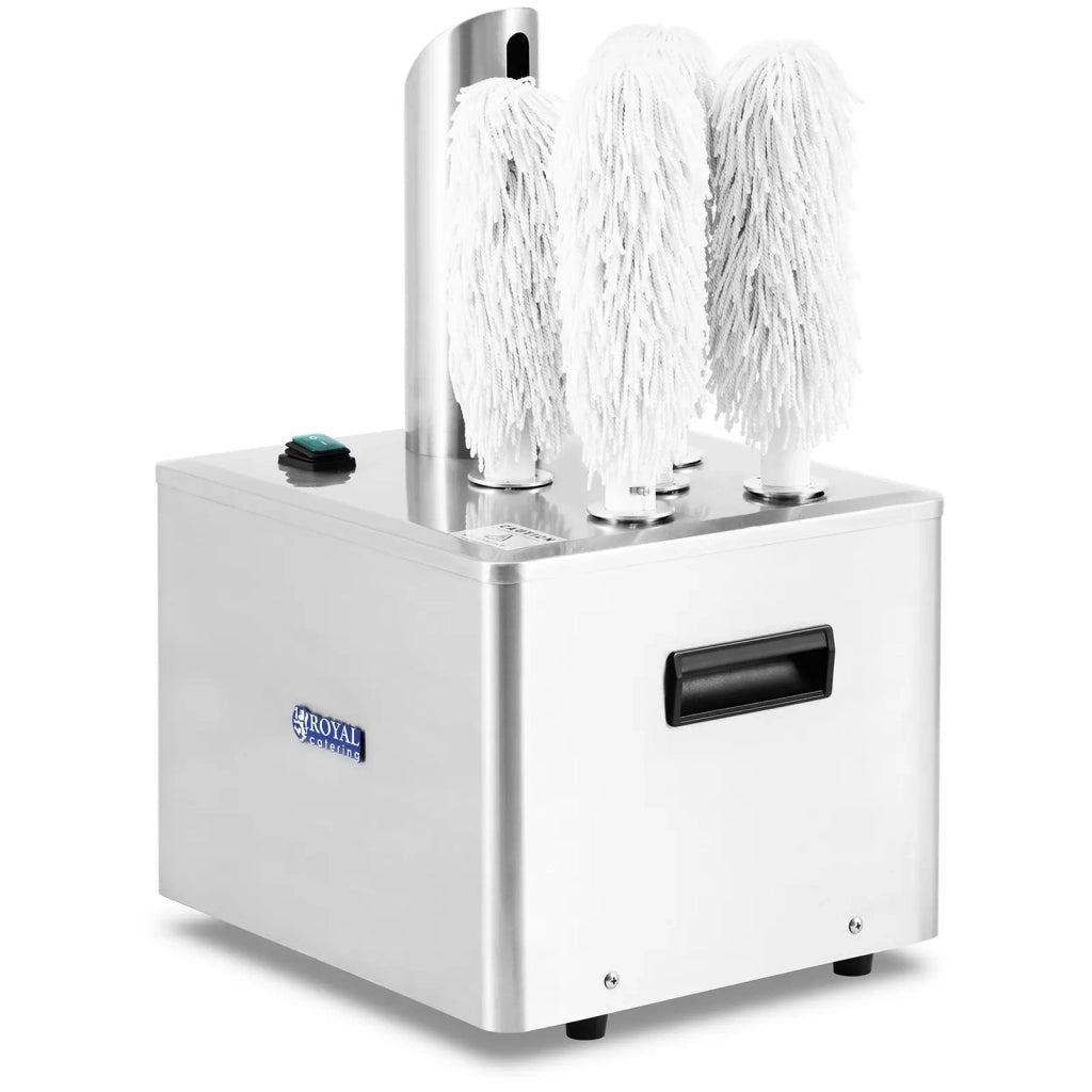 Lucidatrice per vetri a 5 rulli 1320 watt 330 bicchieri/h acciaio inox alluminio argento 14_0009576