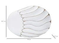 Vaso Lines 34x24,5x11,5 cm in Poliresina Bianco