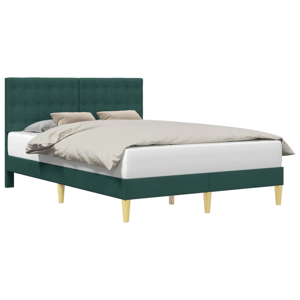 Struttura del letto Verde Scuro 140 x 190 cm Tessuto 42027794