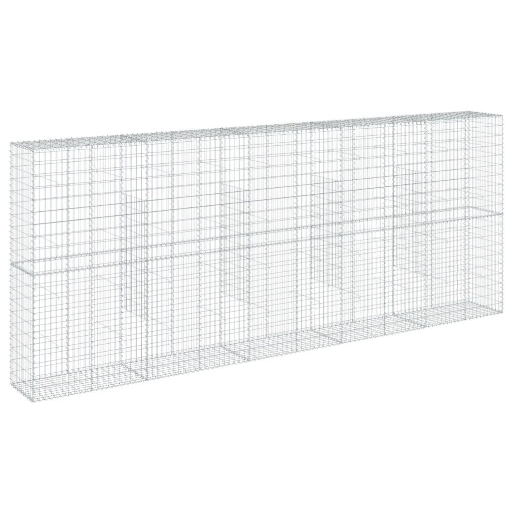Cesto Gabbione con Copertura 500x50x200 cm in Ferro Zincato 3295170