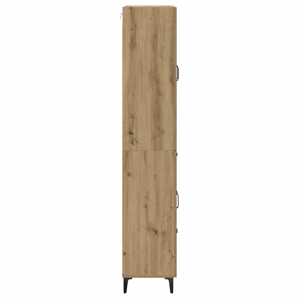 Credenza con Cassetto-Buffet-Armadio da cucina Rovere artigianale 69,5 x 34 x 180 cm 189173