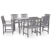 Set Pranzo da Giardino 7 pz Grigio Slavato in Massello d'Acacia cod mxl 74455