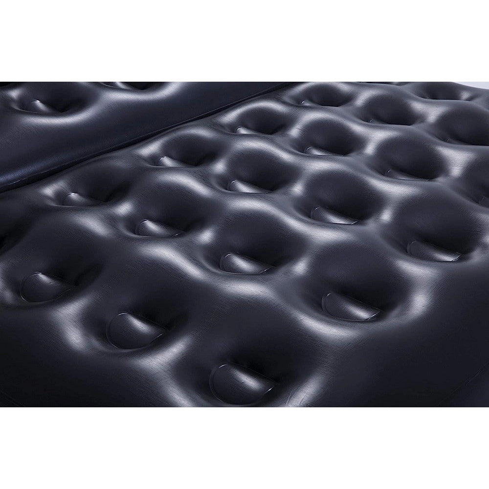Trade Shop - Divano Multifunzione 188x152x64cm Nero Gonfiabile Pieghevole 5in1 Con Sacca 75054 -
