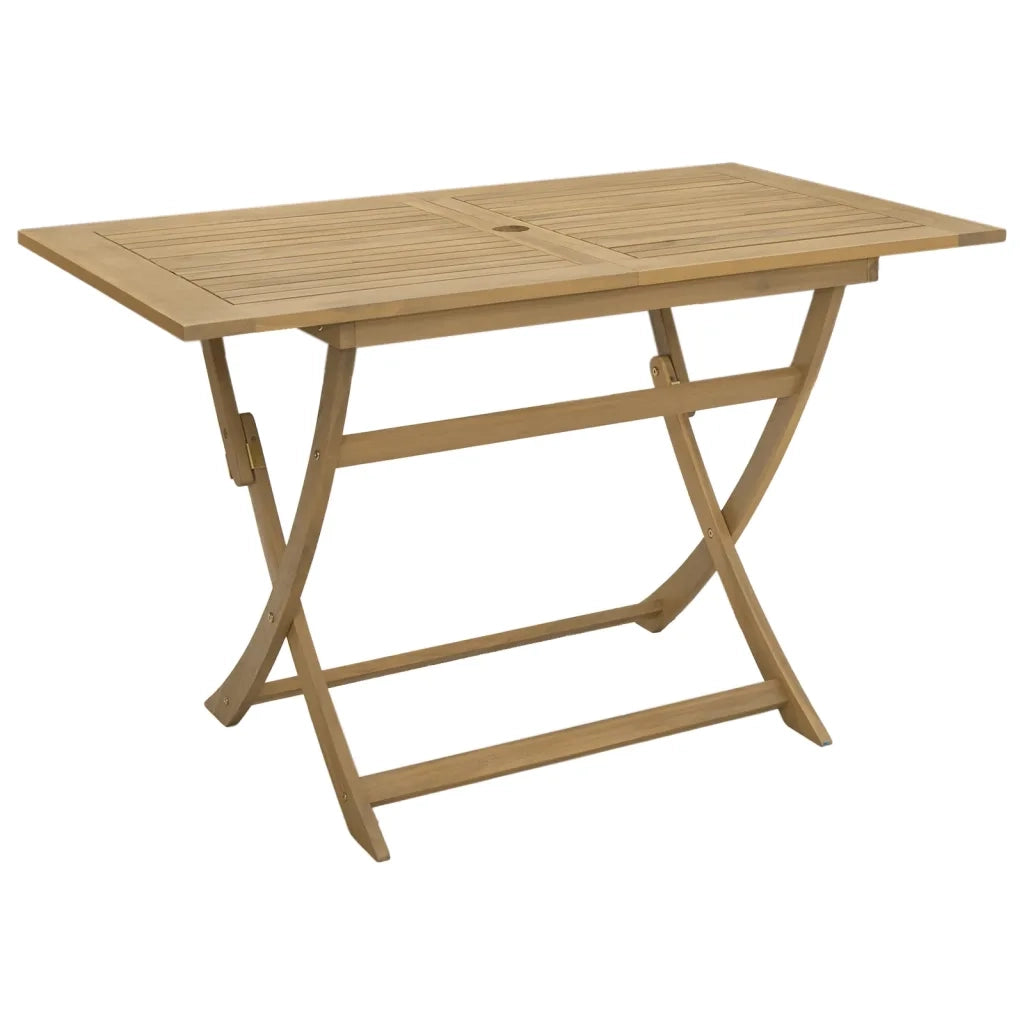 Tavolo da Giardino Pieghevole 120x70x75cm Legno Massello Acacia 365745