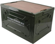 Campingbox 50 Litri - Opvouabile - Stivabile - Materiale PP Robusto - Coperchio in MDF - Impermeabile e Stoffa - Scatola di Archiviazione