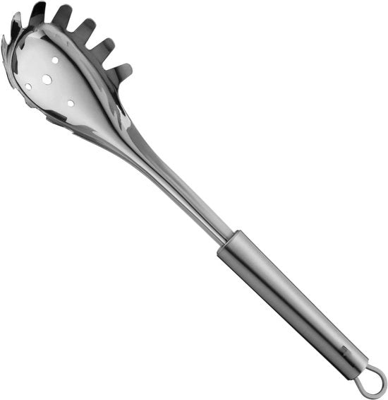 Spazzola per spaghetti classica, 32 cm, acciaio inossidabile lucidato, cucchiaio per impastare, idoneo per lavastoviglie.