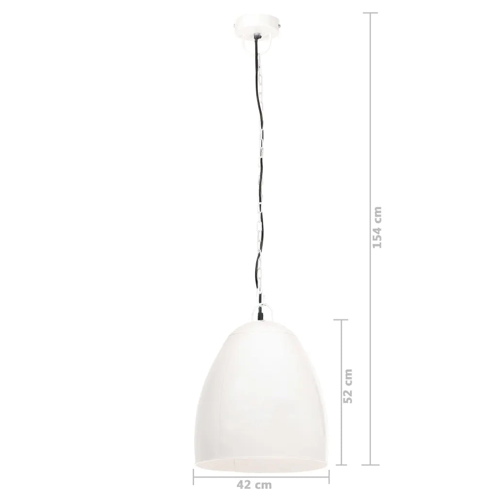 Lampada a Sospensione Industriale 25 W Bianca Rotonda 42 cm E27 CFW2340526