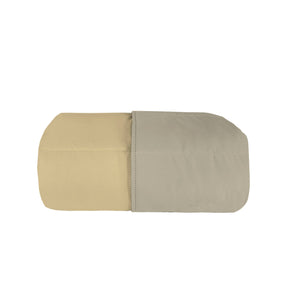 Trapuntino Double Face Singolo 100gr Tinta Unita in Microfibra Tortora/Panna