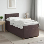 Letto box spring con materasso Marrone Scuro 90 x 200 cm 3450877