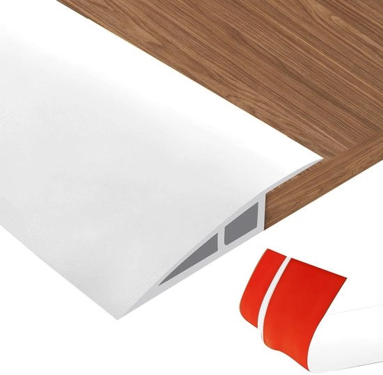 Profilo di transizione in PVC per porte, regolabile in altezza da 5 a 10 mm, profilo di transizione per pavimenti per l'unione di pavimenti e tappeti, transizione per pavimenti 1M.