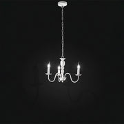 Lampadario Contemporaneo Ducale Metallo Bianco 3 Luci E14