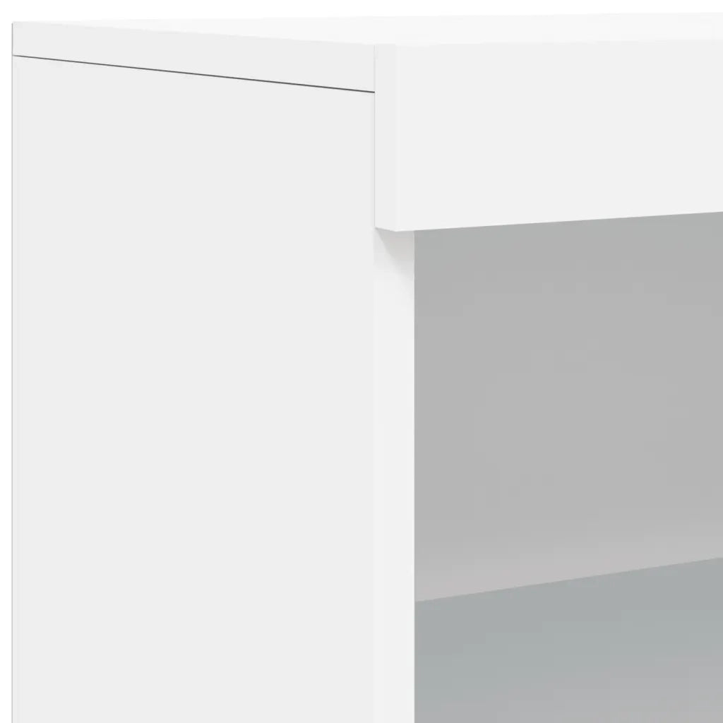 Credenza | Madia | Buffet da pranzo | Armadio da pranzo con Luci LED Bianca 60,5x37x100 cm
