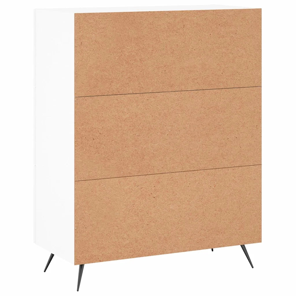 Credenza-Buffet-Armadio da cucina Bianca 69,5x34x90 cm in Legno Multistrato 504162