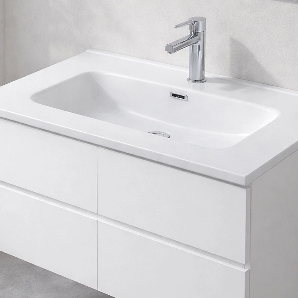 Lavabo da appoggio 1 vasca in ceramica per bagno bianco lucido 71x46,5 – Modello LAV9070S