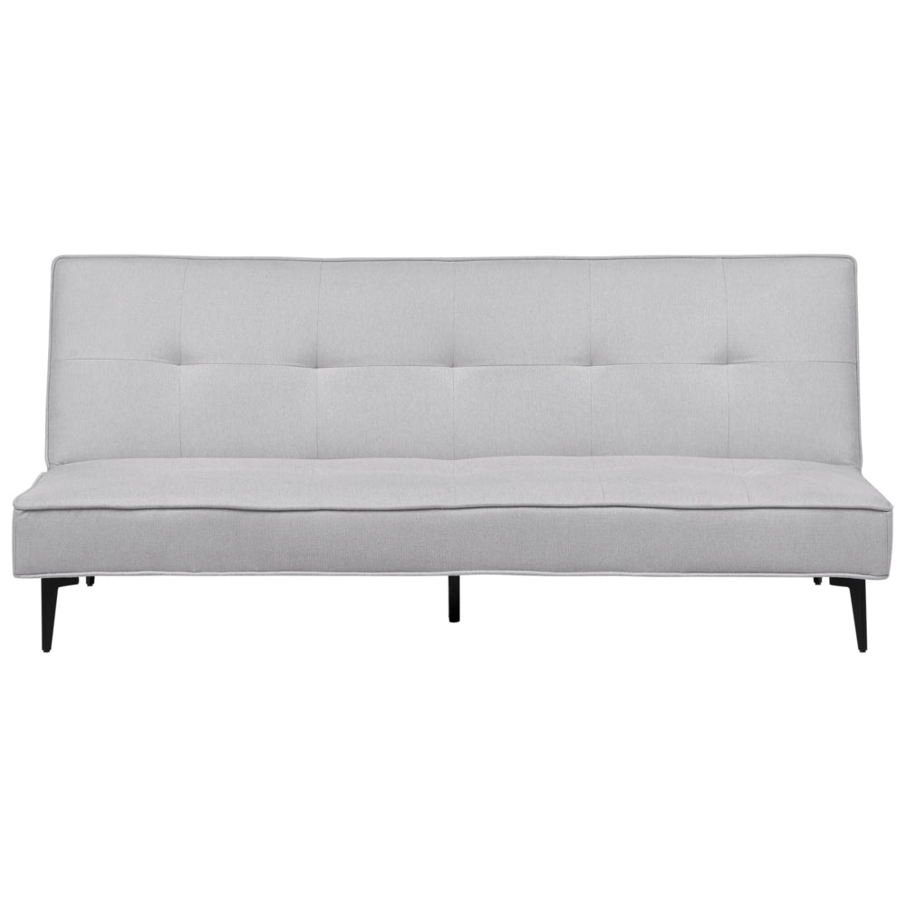 Divano letto in tessuto grigio chiaro Soggiorno moderno trasformabile a 3 posti senza braccioli Design minimalista