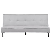Divano letto in tessuto grigio chiaro Soggiorno moderno trasformabile a 3 posti senza braccioli Design minimalista