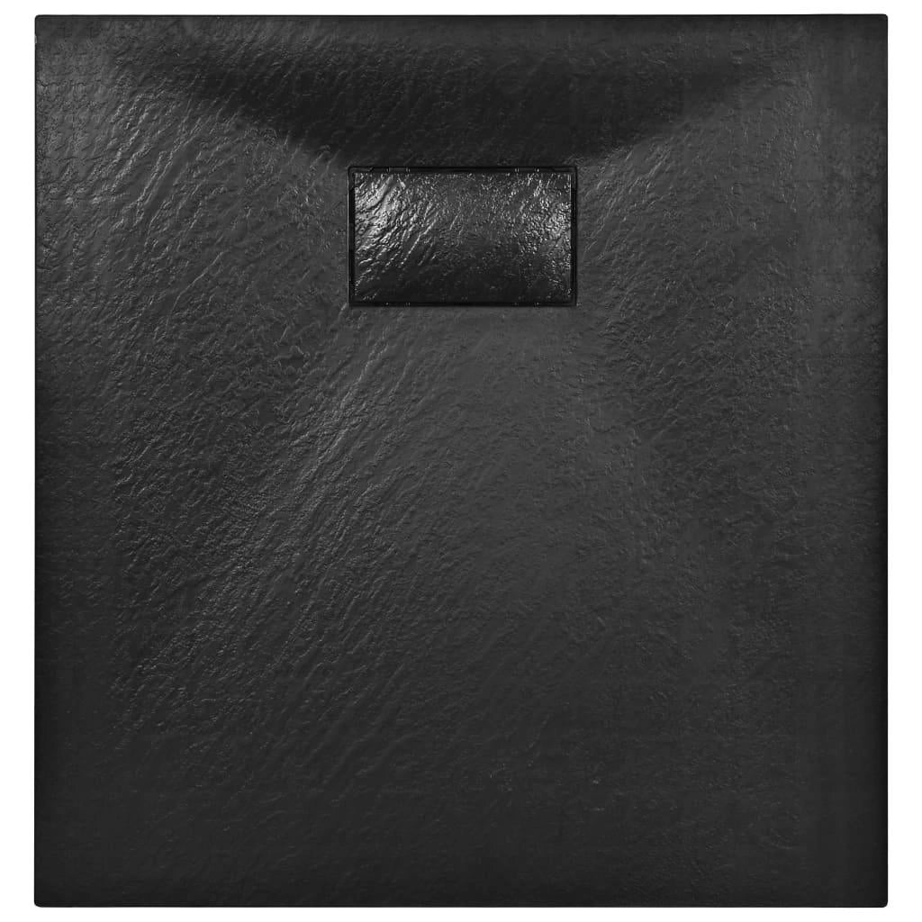 Piatto doccia rettangolare per bagno casa interno foro di scarico standard 9 cm smc 90 x 80 cm nero 02_0003456