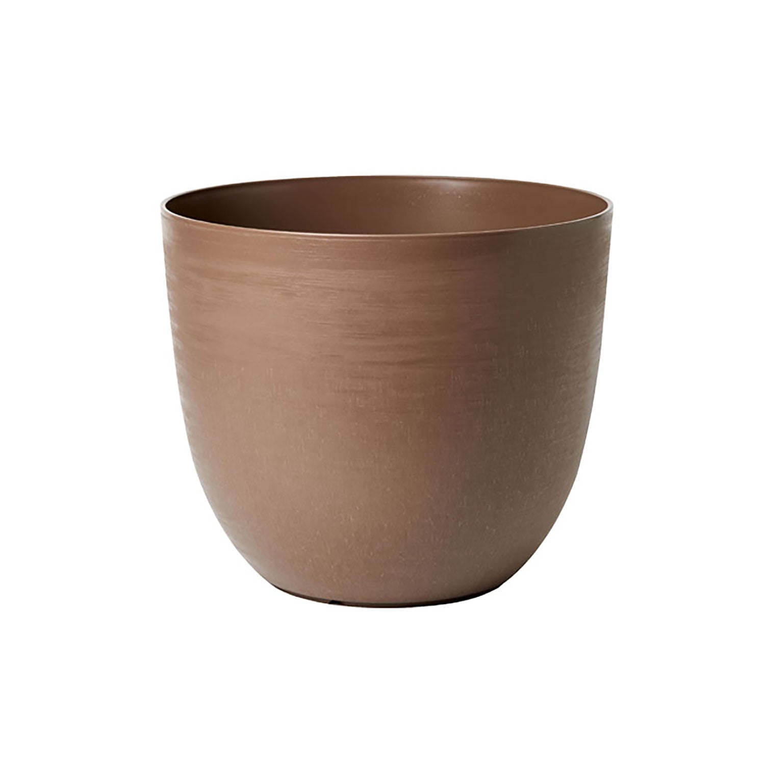 Vaso Rotondo Indoor e Outdoor con Riserva D'acqua Over Sand Ø28 cm in Plastica Sabbia