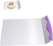 Schrappatore Premium - Bacchetto di trasferimento in acciaio inossidabile con piatto mobile - Spatola per la cottura - Per pizza, torte, pane e dolci - Utensile da cucina con manico - Acciaio inossidabile.
