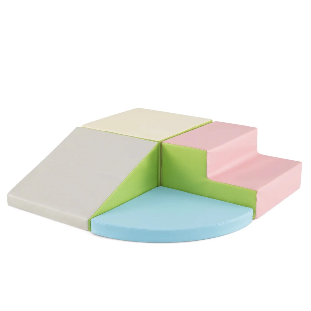 Set di 4 blocchi in schiuma per arrampicarsi e gattonare 46 x 46 x 25 cm imbottitura superiore moderna decorazione in PU rosa 20_0011847