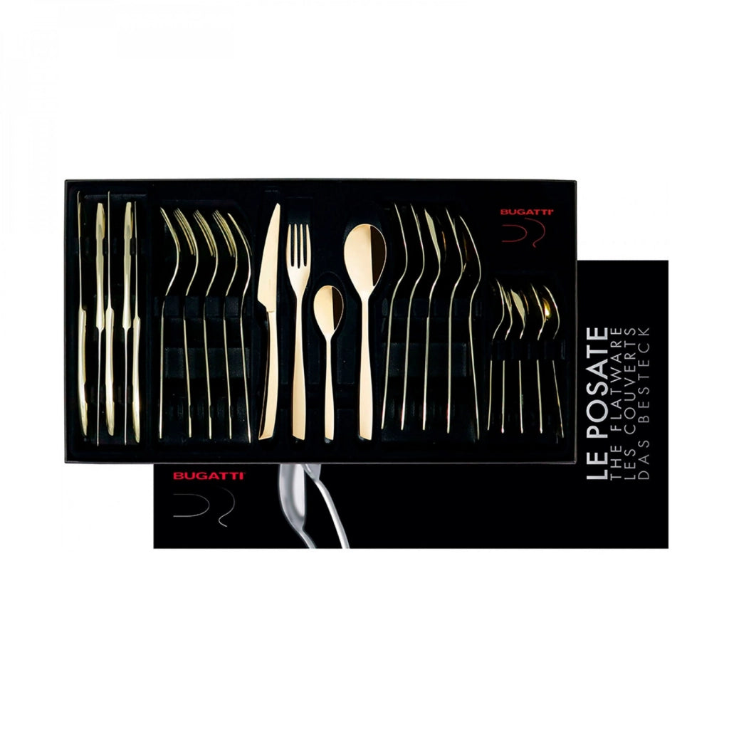 RIVIERA Champagne, Posate Set 24 Pz, Scatola Gallery, Casa