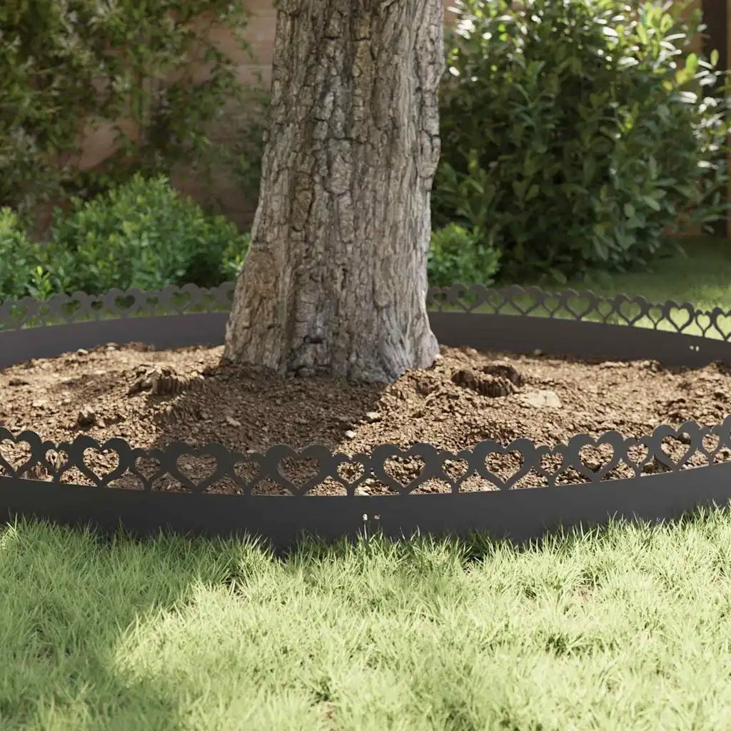 Bordure per prato 30 pz Nero 103 x 0,05 x 22 cm Acciaio CFW4787517