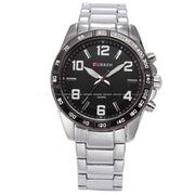 Trade Shop - Orologio Polso Curren 8107 Uomo Analogico Quarzo Moderno Silver Nero -