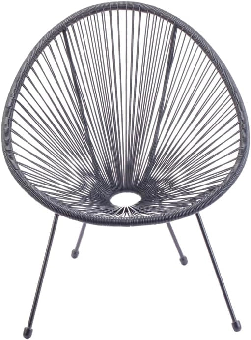 Poltrona da Giardino 72x77,5x85 cm Scooby in Acciaio e PE Grigio