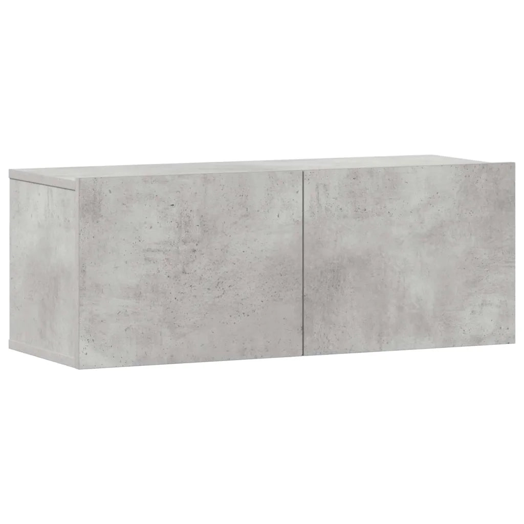 Set di Mobili Porta TV 3 pz Grigio Cemento in Legno Multistrato 3114473