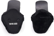 Elmetto da Ciclismo - Orecchini Riscaldanti - Orecchini Coprenti per Bici - Orecchini Rimovibili - Resistente al Vento e al Freddo - Riscaldamento Orecchio - Nero - 12 x 16 cm