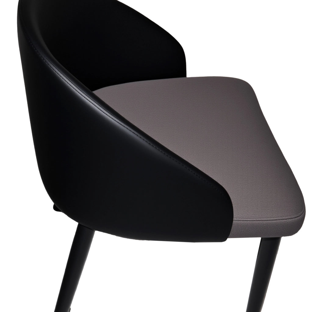 Sedia da pranzo 43x46x74 cm grigia – schienale ergonomico, set da 2