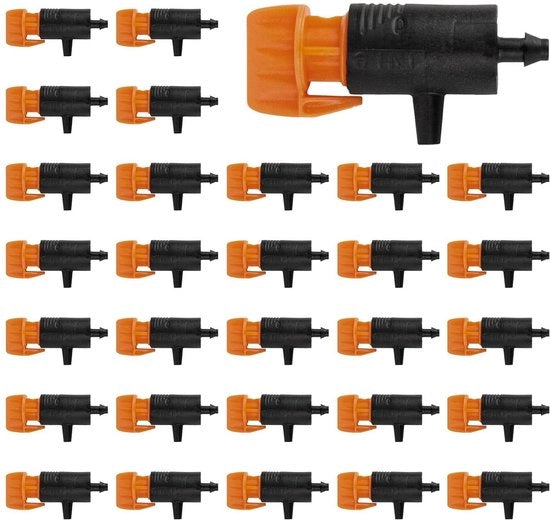 Sistema di Irrigazione Micro-Dotazione con Regolazione dei Dotti di Fine 60 Pezzi - Irrigazione di Giardino Drizzle Spruzzatore