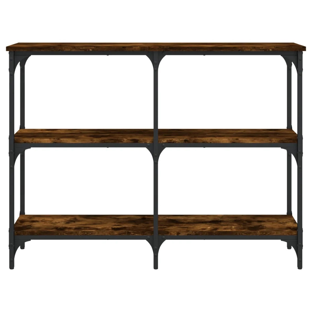 Tavolo Consolle Rovere Fumo 100x29x75 cm in Legno Multistrato