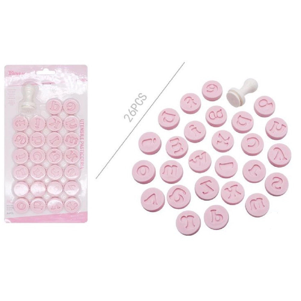 Trade Shop - Set 26 Stampi Forma Lettere Minuscole Per Dolci Pasta Biscotti Pasticceria 99024 -