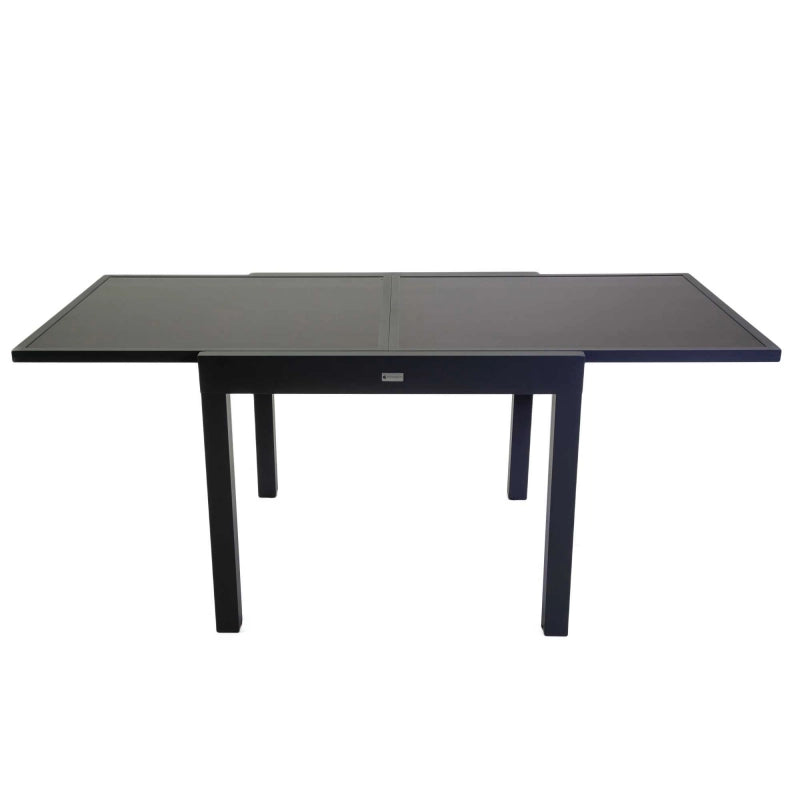 Tavolo alluminio boise allungabile antracite quadro cm 90/180x90h75